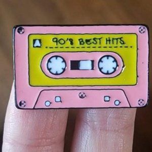 *2 for $13* Retro Cassette Tape 90's Music Pin